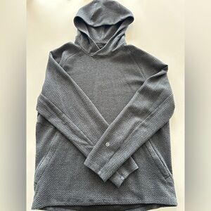 Lululemon Men's Waffle Knit Gray Textured Running Hoodie